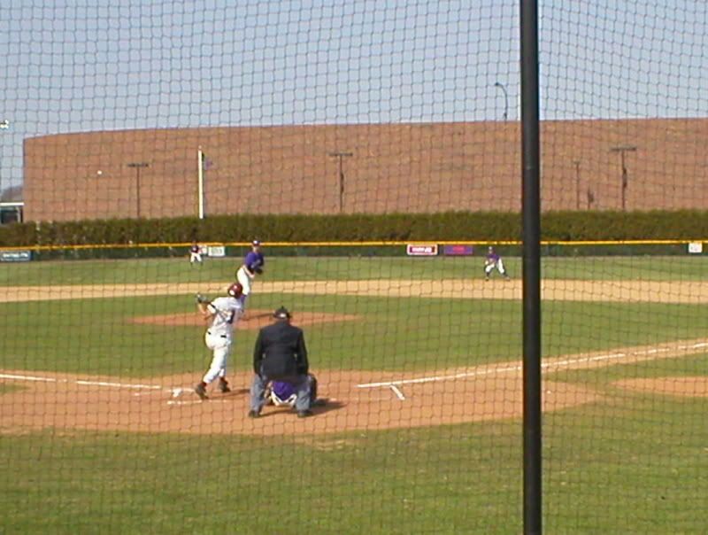 Matt Vance doubles to lead off the bottom of the first. Image hosted by Photobucket.com