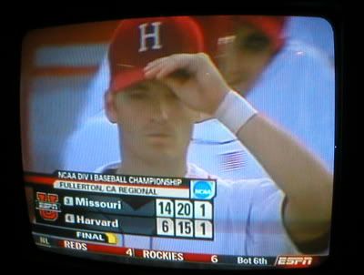 Screenshot from ESPN, which switched over to the game in the seventh when college softball got rained out. Image hosted by Photobucket.com