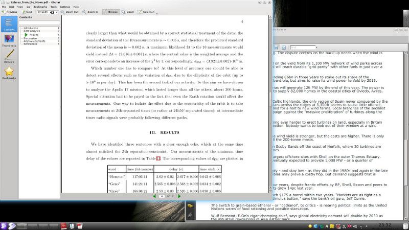 Okular and Adobe Reader Okular and Adobe Reader