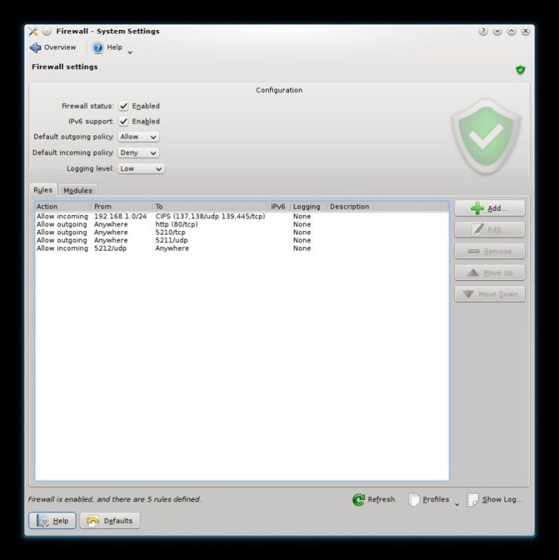 Firewall - System Settings Firewall - System Settings