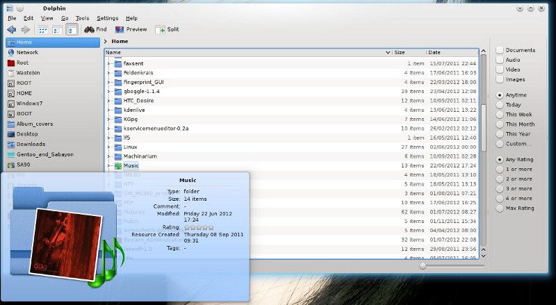 Dolphin file manager Dolphin file manager