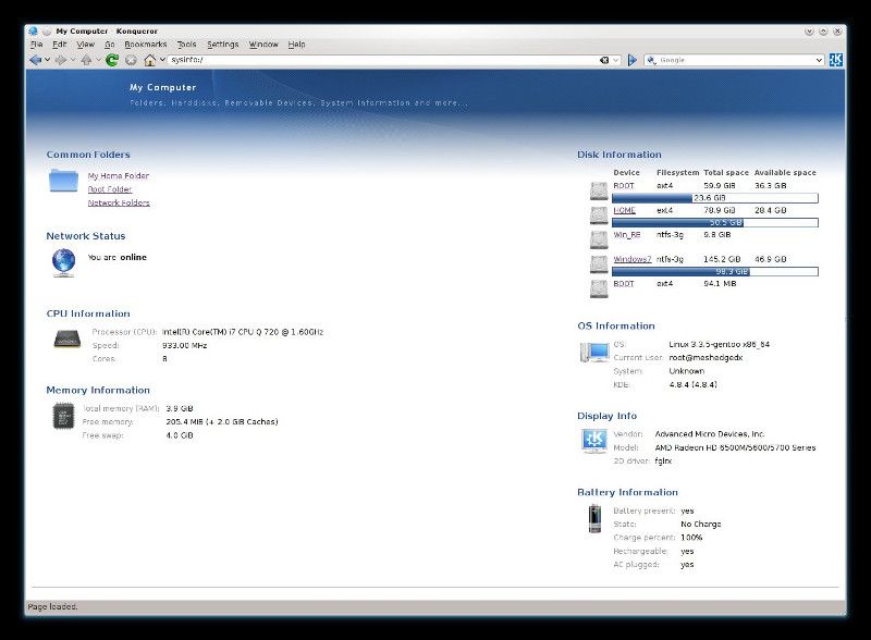 Konqueror using sysinfo:/ Konqueror using sysinfo:/