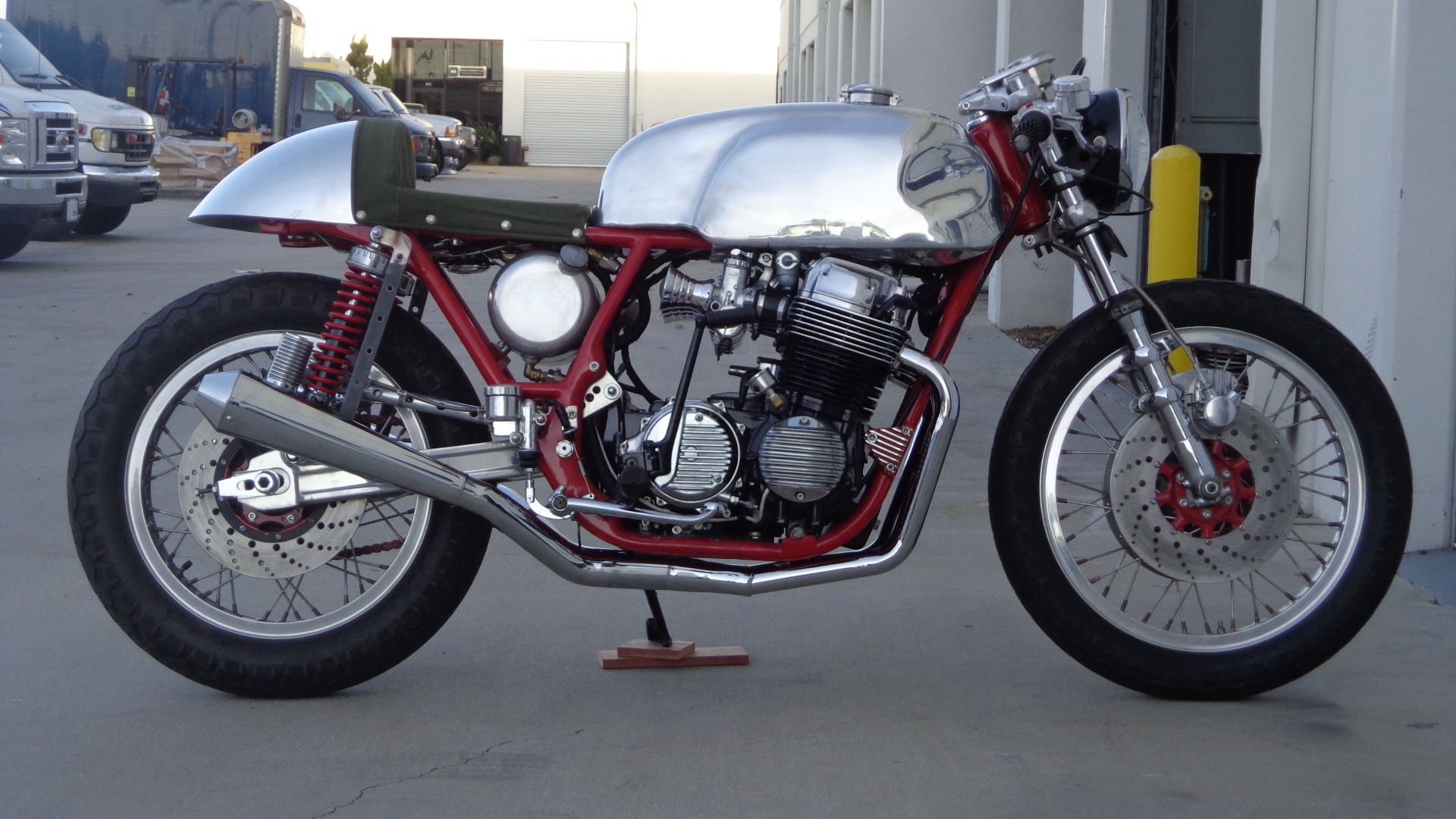 CB750 CAFE RACER 4 into 2 exhaust system, Dunstall style SOHC 1969-1978 ...