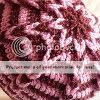 pink & chocolate linked loops star hat