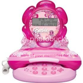Pink Emerson BAR550 Barbie Girls Kids Blossom Telephone Phone w Caller 