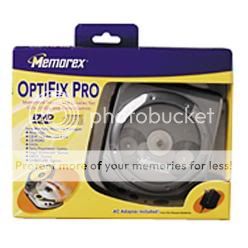 Memorex Optifix Motorized CD DVD Cleaner and Scratch Repair Kit