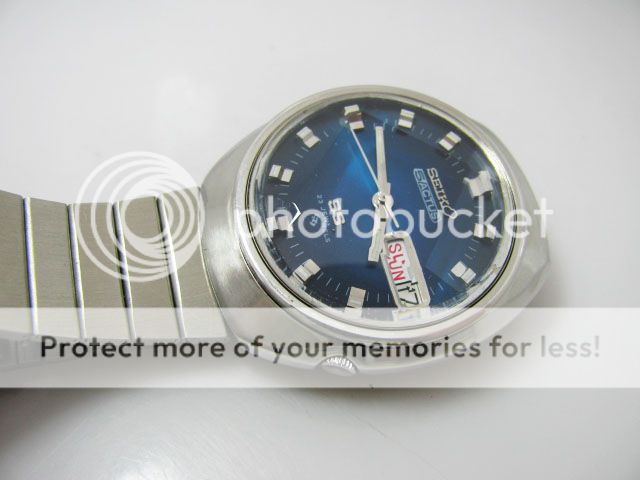 VINTAGE SEIKO 5 ACTUS SS SILVER DIAL AUTOMATIC 6106 KANJI BLUE 