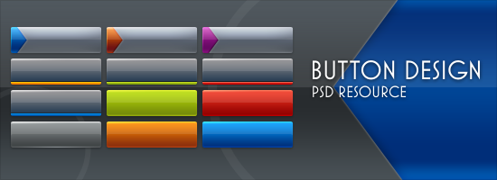 Button design PSD resource download