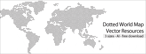 dotted world map vector resource download