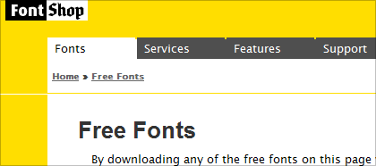 FontShop Free Fonts