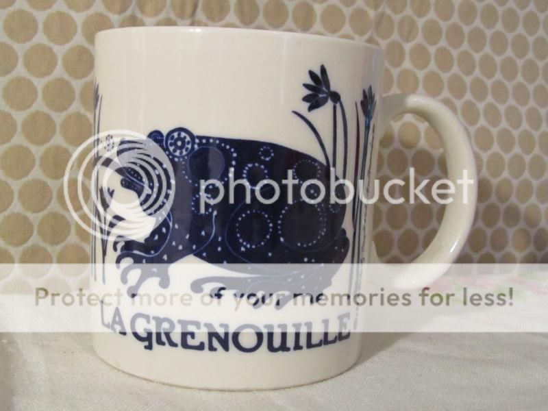 Rare 1978 Cobalt Blue Taylor & NG La Grenouille Mug Frog New w 