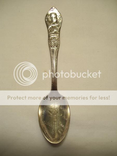 Antique Souvenir Spoon Commodore Dewey Flagship Olympia  