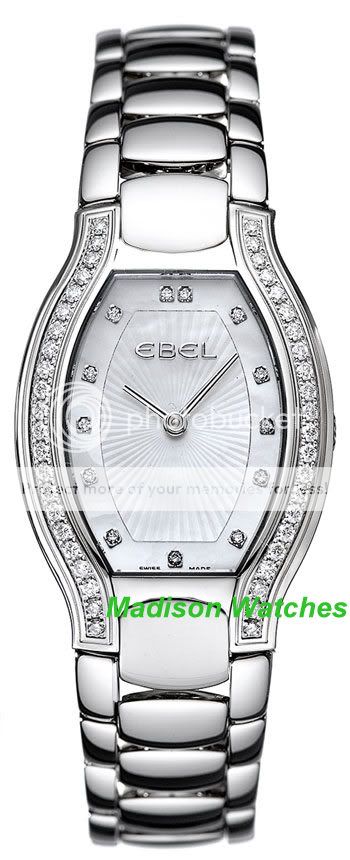 NEW EBEL #9656G28/9991070 LADIES BELUGA TONNEAU WATCH  