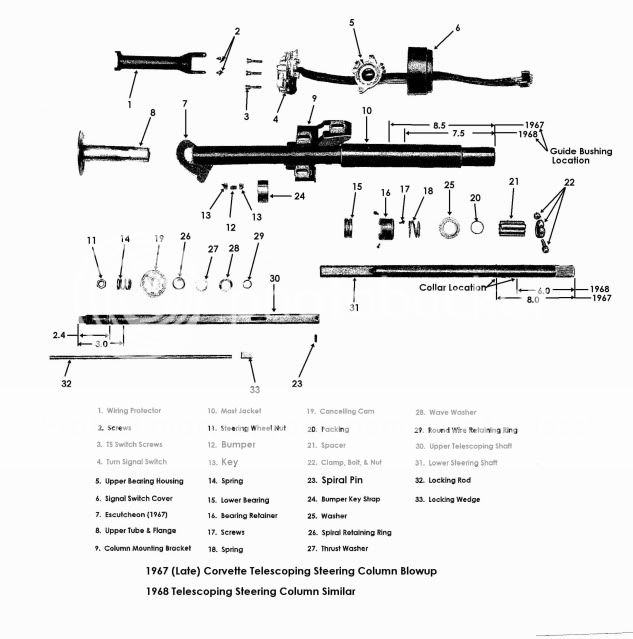 72 Corvette Steering Column Diagram