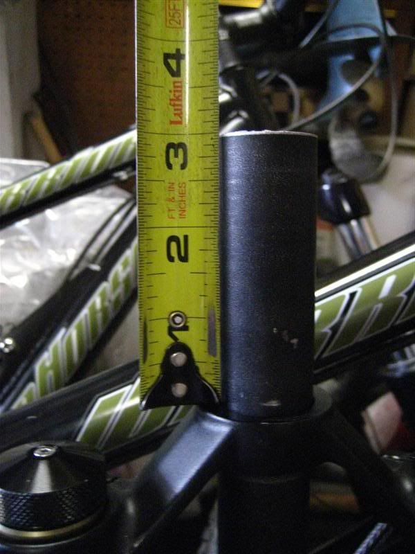 steerer tube too long