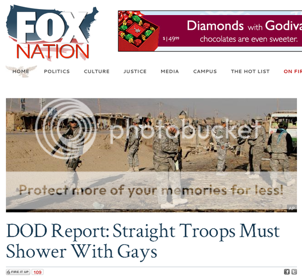 DOD report: straights must shower with gays
