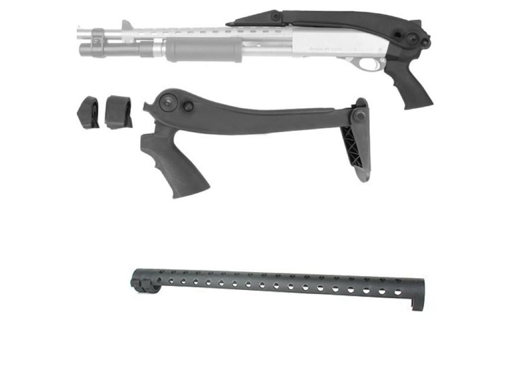 ATI Pistol Grip TOP FOLDING Stock Pistol Grip Heat Shield Remington 870 ...