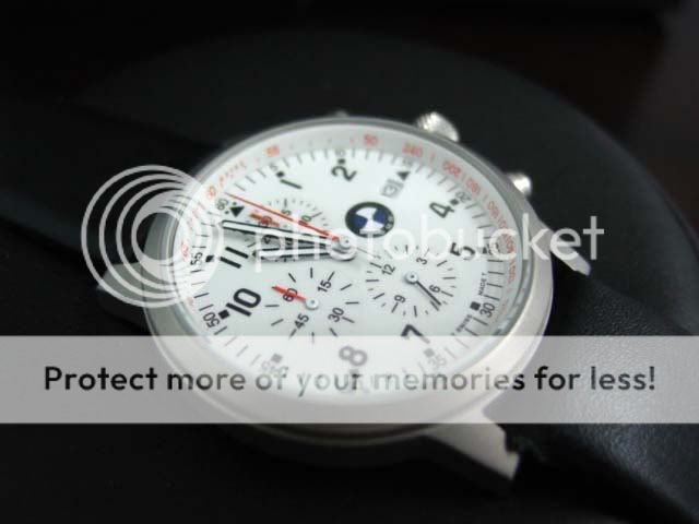 BMW Military Chrono Leather Watch White M3 M5 Z3 Z5  