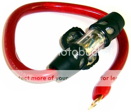 INLINE FUSE HOLDER + 1 OF 4 GA POWER WIRE PREASSEMBLED  