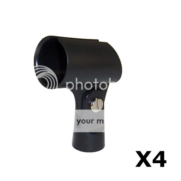 Microphone Holders Mic Clips Slide Type Black  