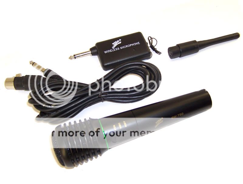 MICROPHONE WIRELESS/CORDLESS/WIRED + FREE MIC CABLE 750  